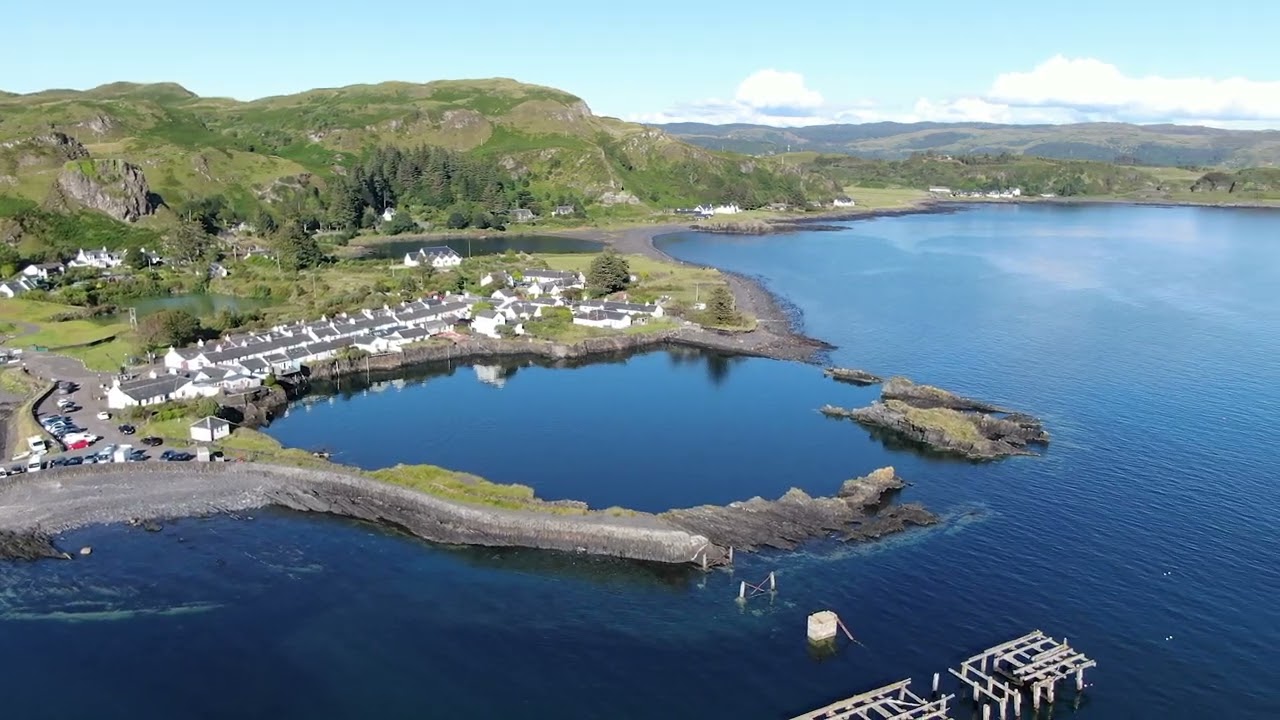 Aerial view of Easdale on the Slate Islands